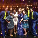 Alexis Tidwell on America’s Got Talent with the cast of Beautiful: The Carole King Musical and Mel B (Scary Spice)